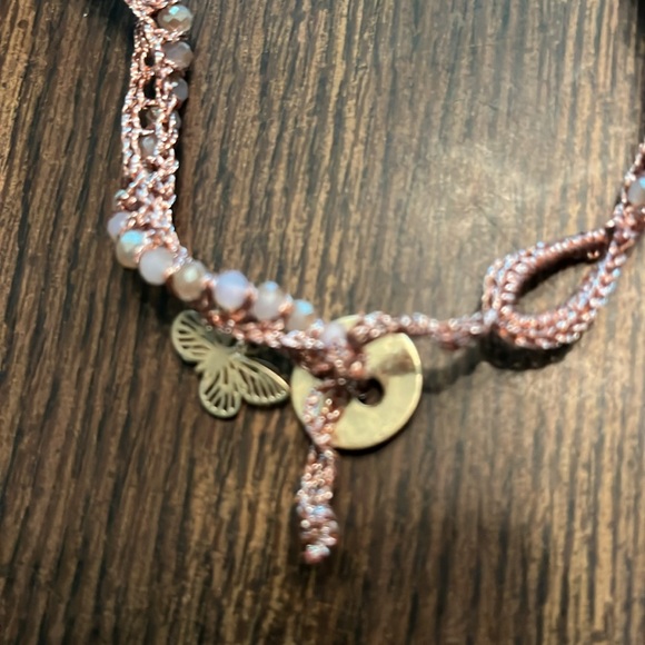 Rose Gold Beaded Necklace choker style Lonna & Lilly brand new - Picture 2 of 3